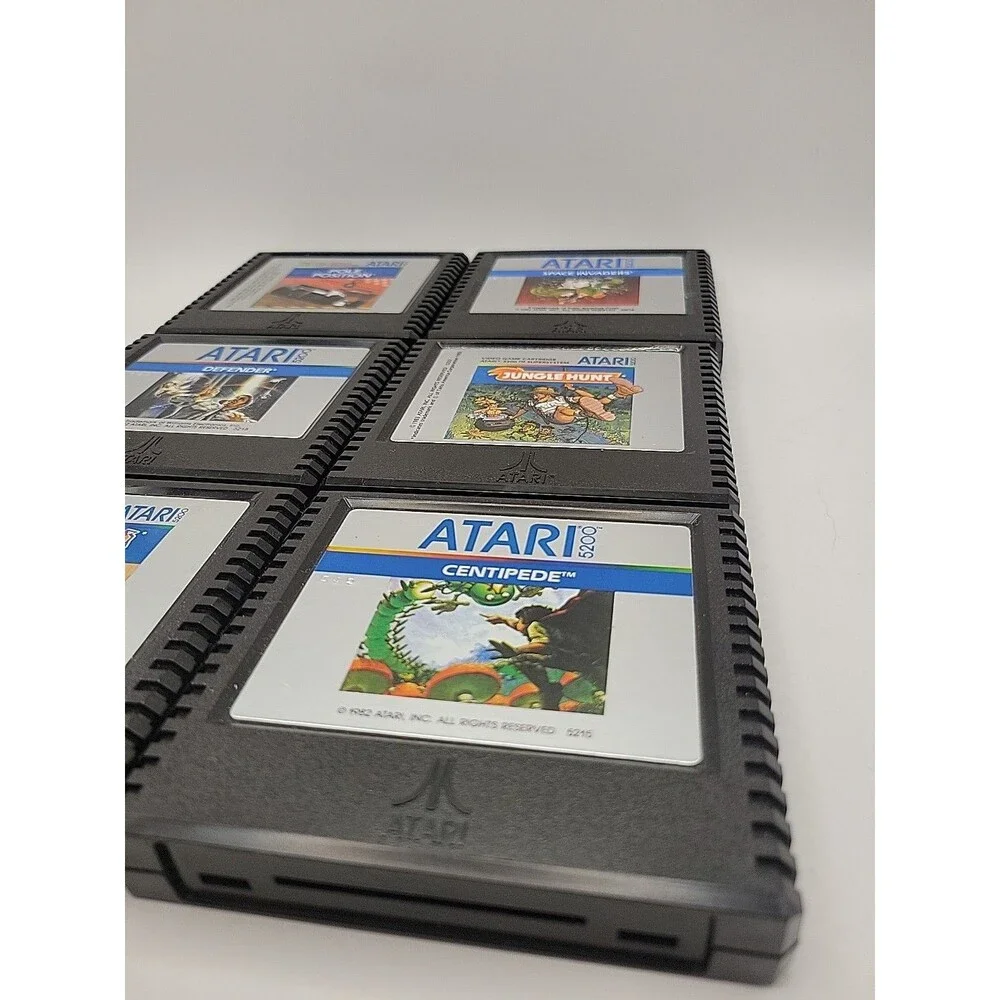 Atari 5200 6 Game Lot Pole Pos,Space Invaders,Dig Dug,Centipede,Defender,Jungle